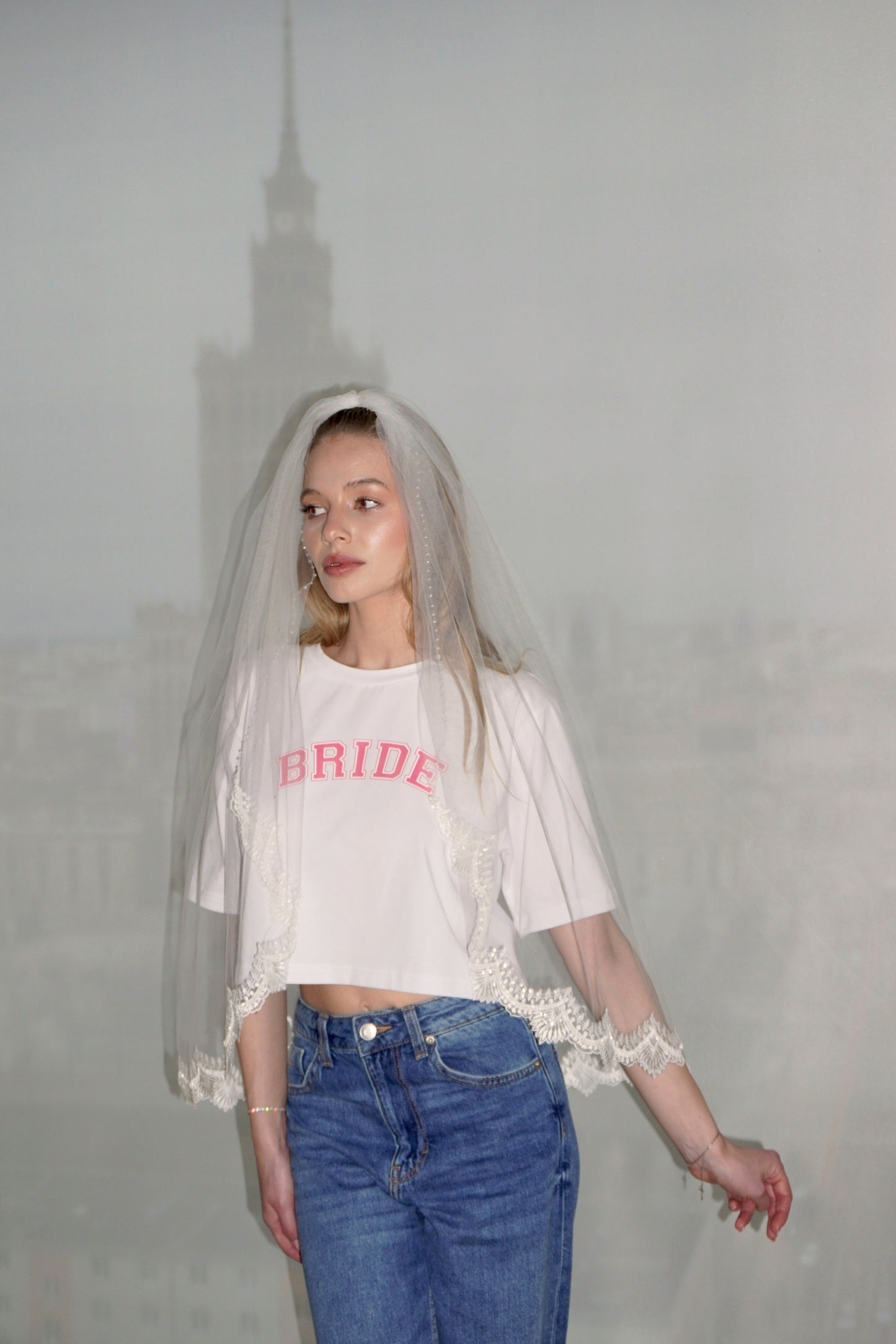 Krótki welon z haftem - It was always you