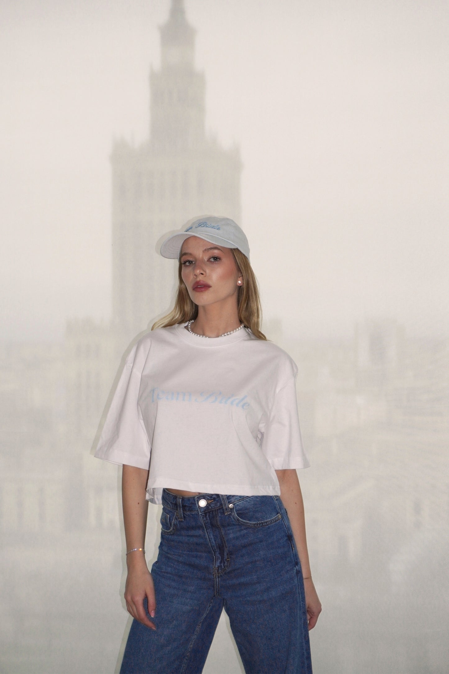 T-shirt crop top Team Bride