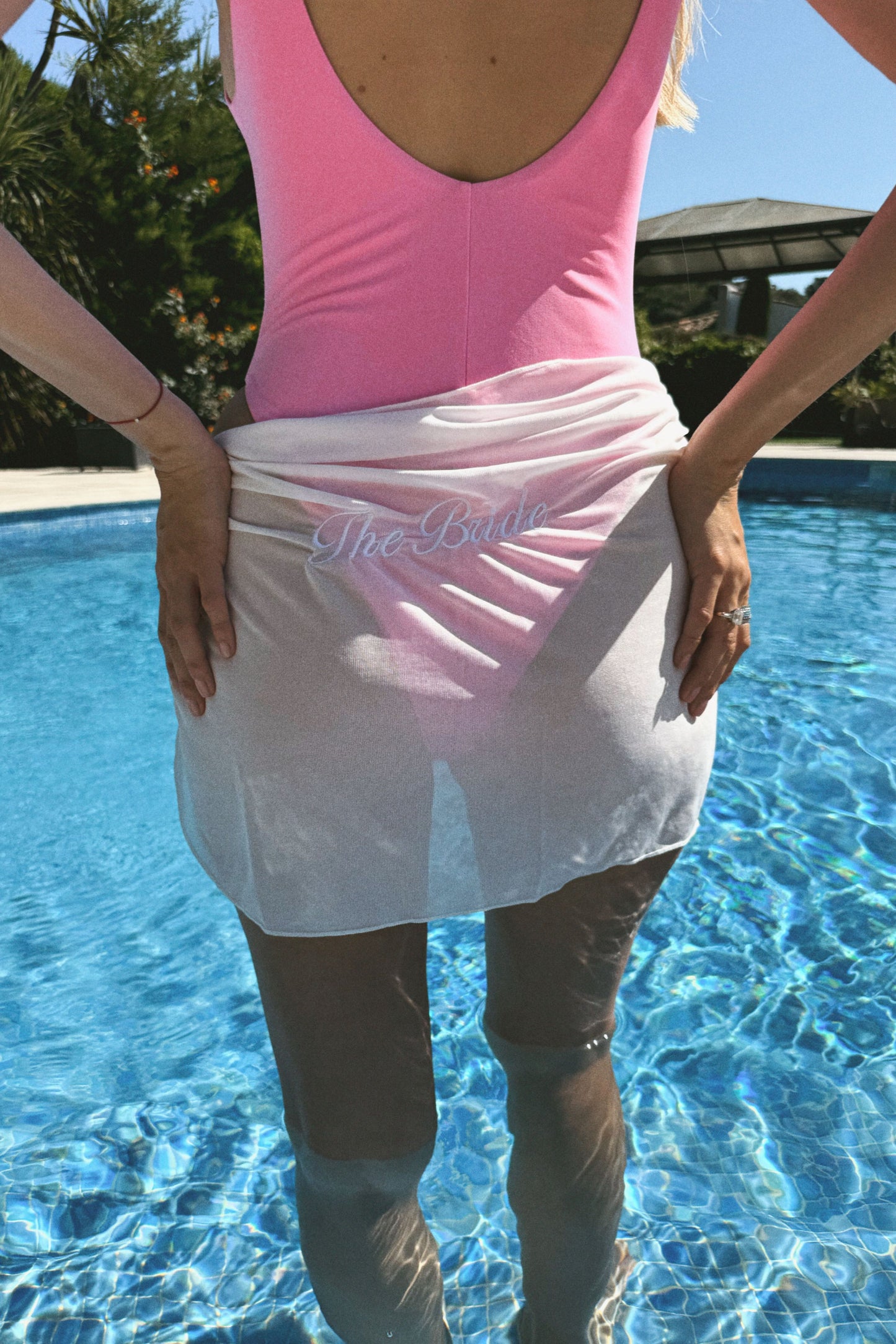 Pareo plażowe z haftem BRIDE