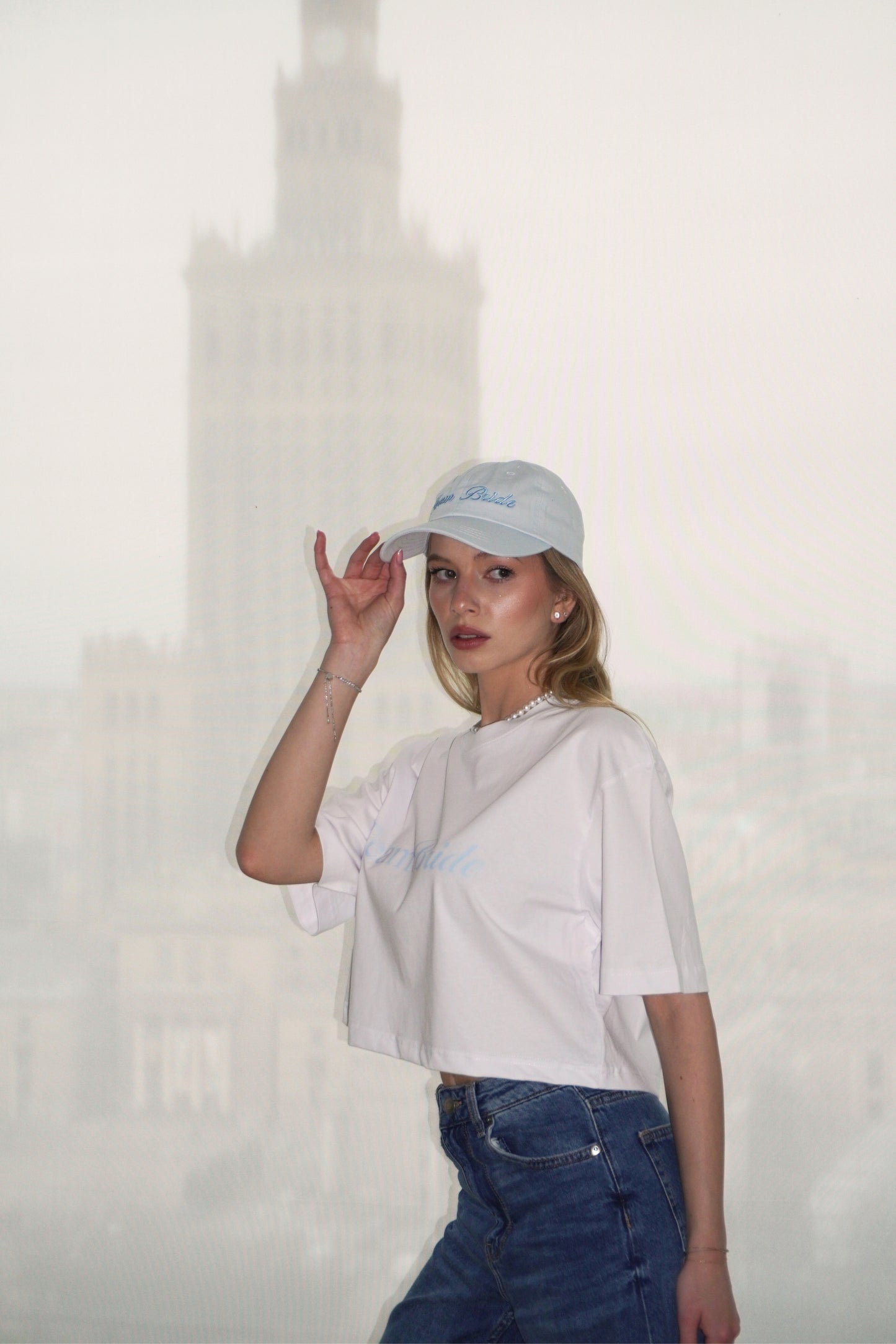 T-shirt crop top Team Bride