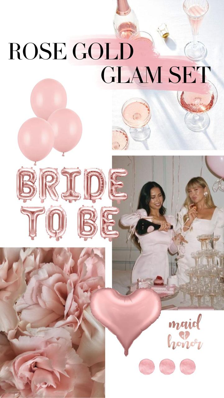 Balon napis Bride to Be w kolorze różowego złota